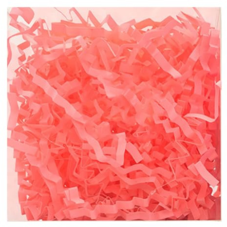 YIXANNX Easter Grass Shredded Paper Stuffing Perfect DIY Confetti Shockproof Filler Wedding Decor for School Classroom, fluorescent pink