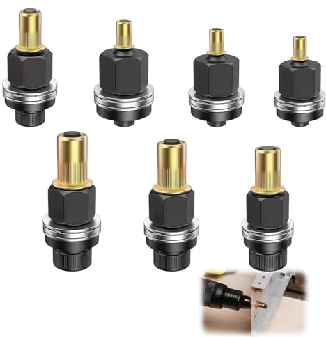 7PCS Head Rivnut Tool Kit M3 M4 M5 M6 M8 M10 M12 Carbon Steel Nutsert Tool | Lifespan, Durable, Rivet Gun Set for Manual Riveting Machine for Installing Rivet Nuts for Metal Plastic Fiberglass
