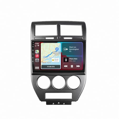 Bilnavigering för Jeep Compass 2006-2010 Dashcam Carplay Och Android Auto, Bärbar Bilstereo, Bilstereomottagare Med Backkamera Bilradio Stereo Gps Navi, 4 Kärna 1G＋32G