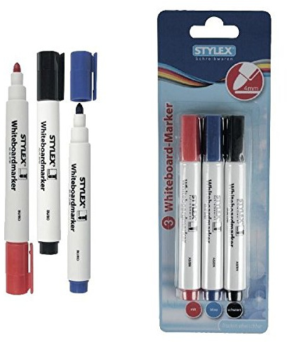 STYLEX 32785 Whiteboardmarker, 3-er Blisterkarte