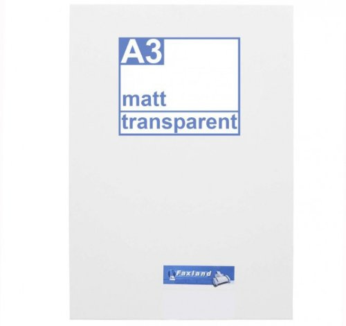 Klebefolie 10 x DIN A3 transparent matt - Druckerfolie, klebend, zum bedrucken, Wetterfest, Wasserfest für Laserdrucker, Outdoor