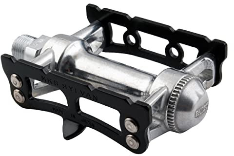 MKS Pedale Sylvan Track Fahrradpedal, Hochwertig, Aus Aluminium, Silber