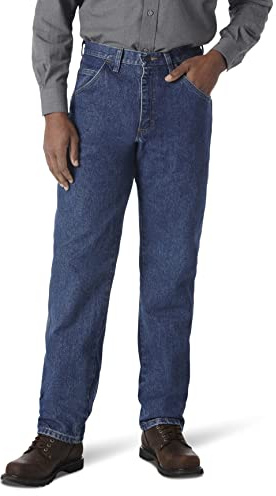 Wrangler Men's Riggs Workwear Relaxed Fit Jean, Medium Fade, 33x36