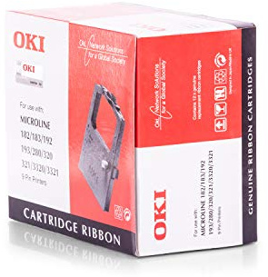 Original OKI 09002303 /, für Microline 280 Elite Parallel Premium Nylonband, Schwarz