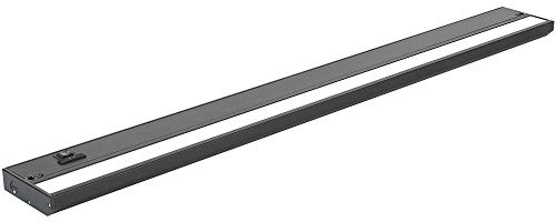 LED Under Cabinet Lighting Hardwired - 3CCT 32 Inch Black Finish - Undercabinet Lights for Kitchen - Linkable Undercounter Dimmable Plug in Light or Hard Wired - Under Counter Fixture Direct Wire