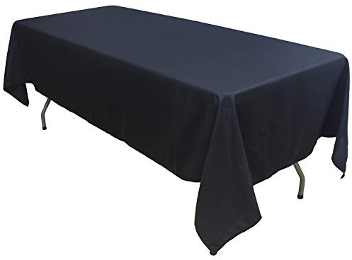 KaitatsuSen Rechteckige Tischdecke aus Polyesterstoff, Schwarz, 150x200cm