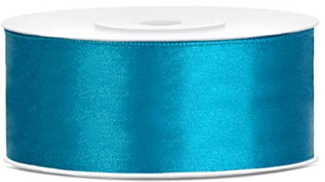 Satinband Türkis 38mm x 25 Meter | Geschenkband für große Schleifen, Dekoband für Hochzeit, Sommerdeko, Geschenkverpackung & DIY – reißfest