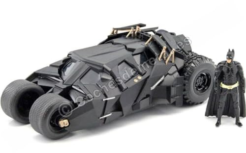 Jada Toys Batman The Dark Knight 1/24 2008 Batmobile métal avec Figurine
