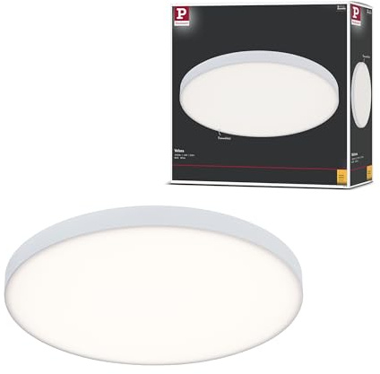 Paulmann 79890 LED Panel Velora rund 300mm 1500lm 3000K Weiß rund Deckenleuchte Metall