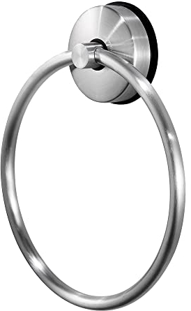Handtuchring - JOMOLA Saugnapf Handtuchring Handtuchhalter Ohne Bohren Rund Handtuchstange Edelstahl Wandmontage Badetuchhalter für Küchen & Badezimmer Aufbewahrung Gebürstet Nickel