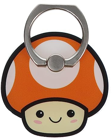Mushroom Cute smiley Phone Ring Holder Grip Finger 360 Mount Stand Mobile Universal Loop for All Smartphones