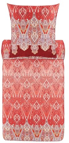 Bassetti RAGUSA Bettwäsche + 1 Kissenhülle aus 100% Baumwollsatin in der Farbe Bordeaux R1, Maße: 155x220 + 1 K 80x80 cm - 9325855