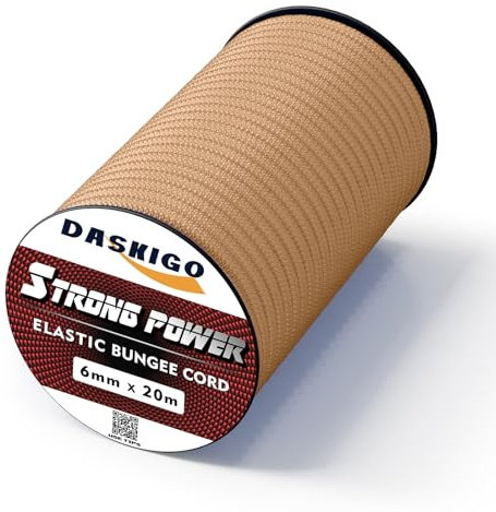 Corda elastica, 6 mm x 20 m, cachi