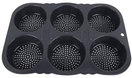 Molde Para Pan De Hamburguesa, 2 Piezas De Silicona Antiadherente, Molde Para Hornear Pan De Hamburguesa, 6 Cavidades, Moldes Para Pan De Hamburguesa, Molde De Silicona Para Pan Para Panecillos Casero