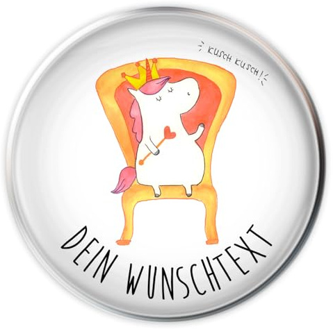 Mr. & Mrs. Panda Waschbeckenstopfen mit Namen Einhorn Prinzessin - Personalisierte Geschenke, Personalisierter Abflussstöpsel, Waschbeckenstöpsel selbst gestalten, Waschbecken Stopfen, personalisiert
