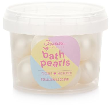 Isabelle Laurier - Set di 8 perline da bagno per bambini e adulti - Additivi da bagno 97% di ingredienti naturali - profumo di noce di cocco