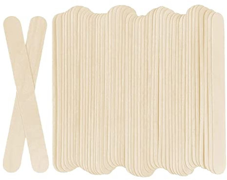 Grendly 100 Stück Holzstäbchen für Eis am Stiel, 15,2 cm x 1,9 cm breit, Leckerli-Sticks für Bastelarbeiten
