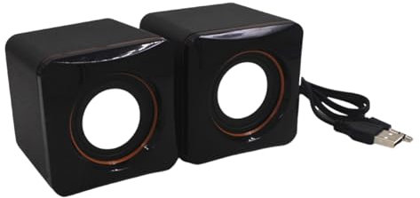 Navna Altavoz de computadora alimentado por USB 101Z con inserto de graves y uso de altavoz de juego, altavoz de subwoofer de escritorio para PC, portátil, altavoz de música
