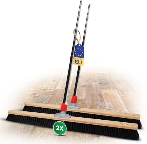 Novaliv Scopa grande da 100 cm con manico in setole sintetiche, ideale come scopa da officina con manico, scopa industriale, scopa per casa, scopa per capelli, scopa grande