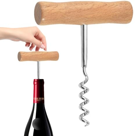 Cavatappi da cucina | Cavatappi | Cavatappi | Apribottiglie per vino | Apribottiglie di vino, facile da avvitare e tirare, cavatappi adatto e ideale per la cucina e la casa