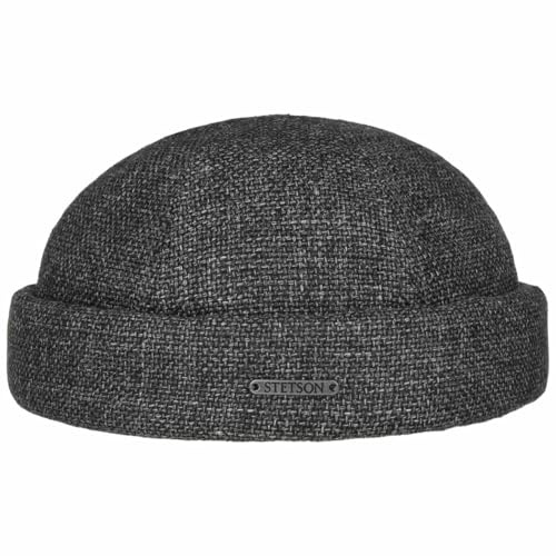 Stetson Vangordon Dockermütze Leinen-Mix Made in EU Herren Sommer anthrazit-meliert S (54-55 cm)