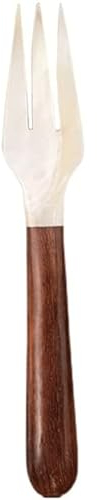 Dessert Forks Classic Dinner Forks Brown Durable Steak Fork Salad Forks Retro Convenient Wooden Handle Home Kitchen Restaurant Dinner Forks