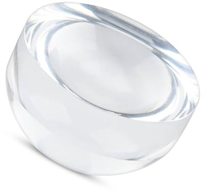 Rankomu Magnifier 6X Optical Magnifier Dome, Portable Acrylic Magnifying Glass for Reading, Paperweight Dome, 10 cm Diameter, Lightweight and Clear Viewing