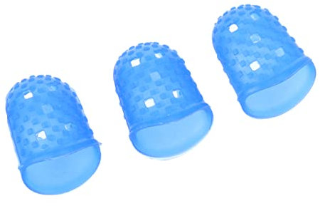 UTHCLO Gitarre Zum Basteln 6 Stk Fingerspitzenschutz Griff Fingerschutz Zum Schneiden Von Lebensmitteln Manueller Schutz Daumenschutz Pädiprotect Schutzzelt Collosal Fingerschutz Aus Silikon Blue
