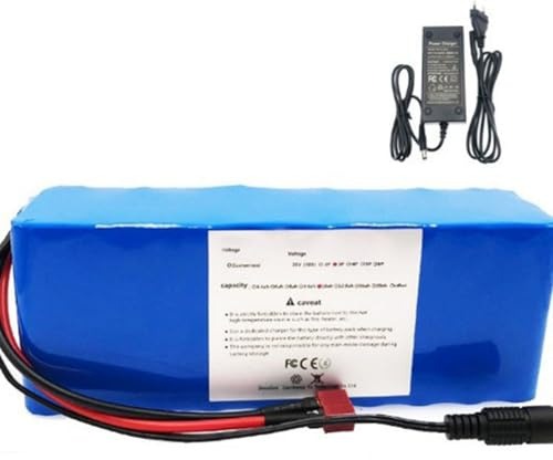 36V 6Ah E-Bike Lithium-ion Battery Pack with Charger,10S3P Waterproof Lithium-Ion for Electric Bicycle Scooter(XT60+DC)