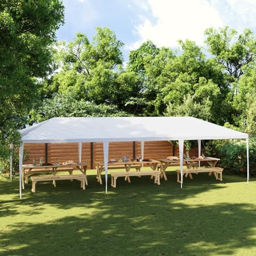 Xichuzi Partyzelt, Festzelt, Pavillion, Bierzelt, Garten Party Zelt, Gartenzelt, Grillpavillon, 4 x 9 m Weiß