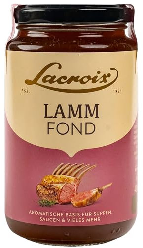 Lammfond 400 ml im Glas auf Lammbasis als Geschmacksboost für herzhafte Fleischgerichte und feine Saucen – Lamm Fond als Basis für Suppen und Saucen