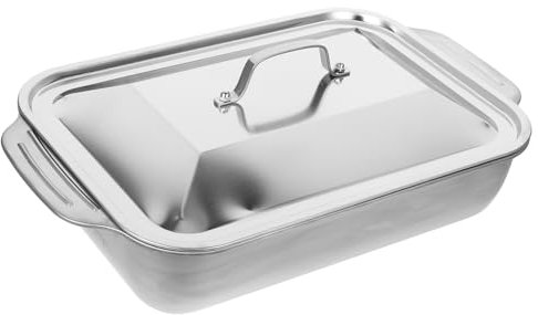 HEALEEP Stainless Steel Grilled Fish Plate Roasting Tray Pan for Cooking Serving
