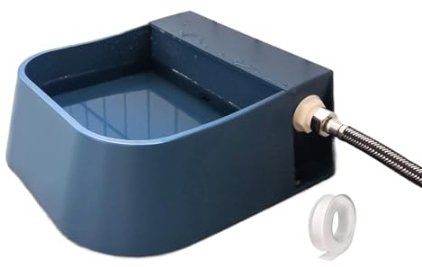 Automatischer Wassernapf für Hunde mit Schnellverbindungsschlauch, 2 l, Haustier-Wassertrog, Feeder, Spritzschutz, Anti-Überlauf, Schwimmnapf für Hunde, schnell verbindender Trinker für Kätzchen