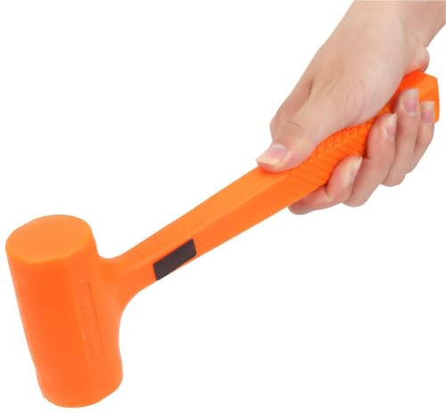 Martillo de Goma de Pvc Golpe Cara Muerta Cara Blanda con Ergonomía, sin Daños a Objetos Llamativos, Adecuado para la Mina Petroquímica, Carbón (1 lb)