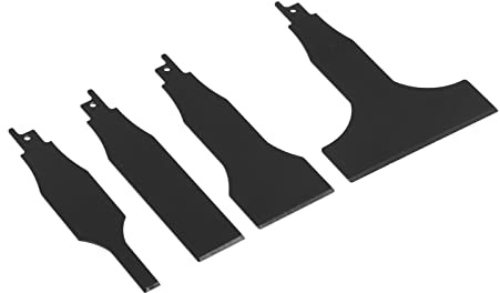 4PCS Reciprocating Saw Scraper Vane/Wing, Scraping Tool Attachment for Reciprocating Saws Multifunctional High Carbon Steel Tile Cleaning Tools