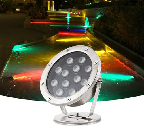 Luci LED per laghetti, luci subacquee da Giardino, IP68, faretti a Bassa Tensione Impermeabili per cascate, fontane, Piscine, Giardini rocciosi