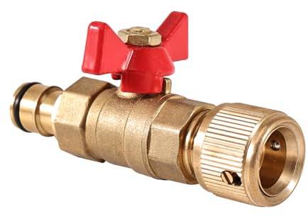 Silkwish Messing Kupplung mit Regulierventil 1/2 Zoll - 1/2 Schlauchverbinder für Gartenschläuche, Bewässerung Wasserschläuche: Stufenlosen Regulierung und Absperrung des Wasserdurchflusses