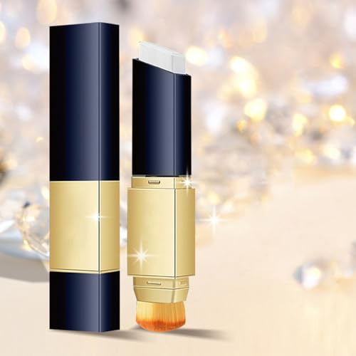 Foundation Stick, 2-in-1 Foundation Stick, Feuchtigkeitsspendender Concealer, volldeckender matter Foundation-Stick (mit Pinsel) für einen natürlichen Make-up-Effekt (Elfenbein)