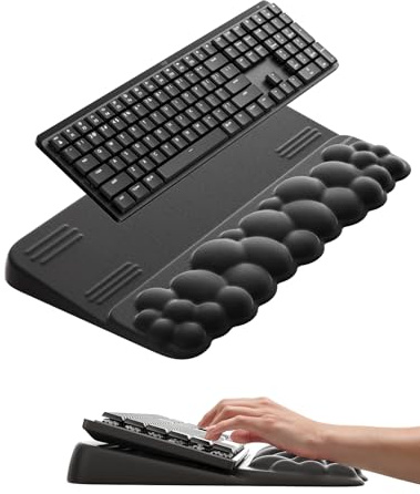 Vaydeer Keyboard Stand with Wrist Rest, Cloud Design, Memory Foam, Black