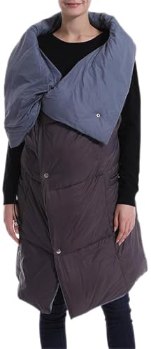 Electric Heating Blanket with Adjustable Warmth 6 Heat Zones USB Power Wearable Polyester Large Pocket Electric Heating Shawl