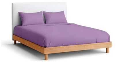 Nina Home Completo Lenzuola in Puro Cotone, Set Biancheria da Letto Premium Quality Made in Italy, con Federe 50x80cm (Malva, Singolo, Tinta Unita)