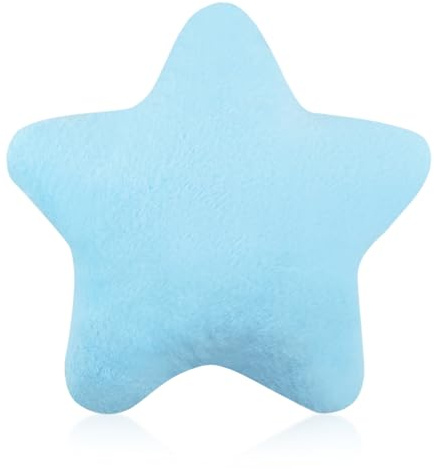 Fadcaer Cute Pillow Cushion Decorative Nursery Stuffed Throw Pillows 30cm Soft Plush Star Pillow Cushion for Kids Boys Girls Adults Car Home Chair Floor Bed Gift Reading Nook TV (Sky Blue)