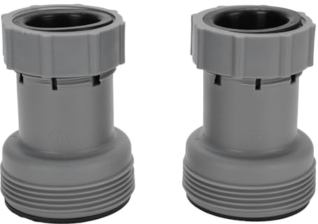 KIMISS Adaptateur Universel de Tuyau de Piscine pour Pompe de Filtre de Piscine Hors Sol – 2 Adaptateurs de Conversion de Tuyau de 3,8 Cm à 3,2 Cm – Compatible avec Divers Systèmes de