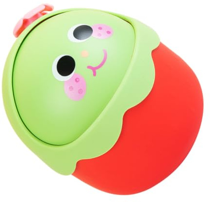 Uonlytech Mini Poubelle de Bureau Petite Poubelle de Table au Style Cartoon en PP Rouge, Rangement Pratique pour Bureau et Chevet