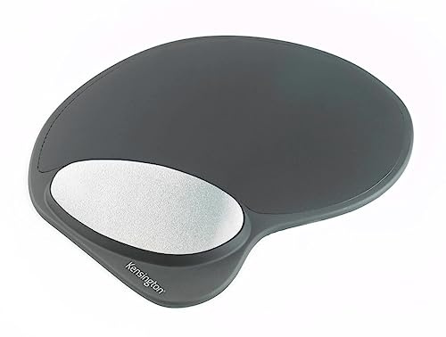 Kensington Tapis Souris en Gel Ergonomique avec Repose-Poignets Intégré - Compatible avec Souris Laser et Optiques - 207 x 25 x 248 mm - Noir & Gris (62404)
