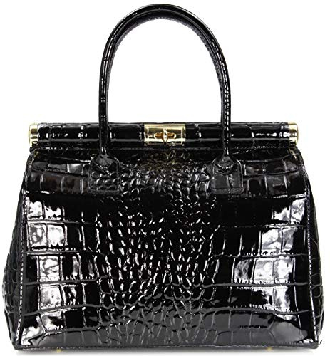 Belli The Bag XL italienische Leder Henkeltasche Handtasche Damen Ledertasche Umhängetasche made in italy - 34x25x16 cm (B x H x T)