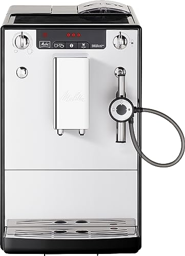 Melitta Solo & Perfect Milk – Kaffeevollautomat mit Milchsystem, Cappuccino Maschine für z. B. Kaffee oder Cappuccino, silber