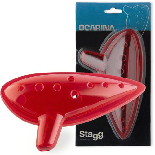 Stagg OCA-PL RD Sweet Potato Shape Plastic Ocarina - Red