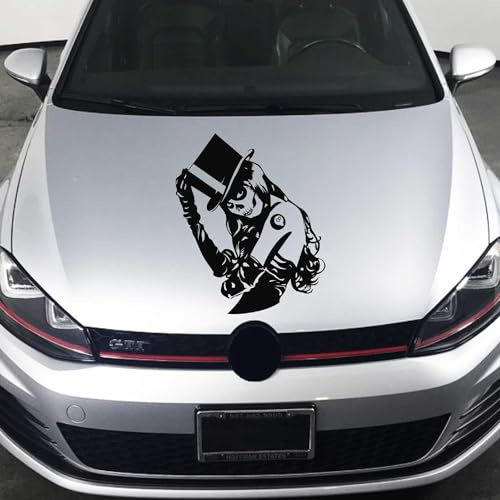 A763 Autoaufkleber Skull Girl Gothic 88cm x 60cm schwarz (erhältlich in 49 Farben)