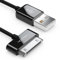 deleyCON 1m 30-Pin USB Kabel Dock Connector Sync-Kabel Ladekabel Datenkabel Kompatibel mit iPhone 4s 4 3Gs 3G iPad iPod - Schwarz